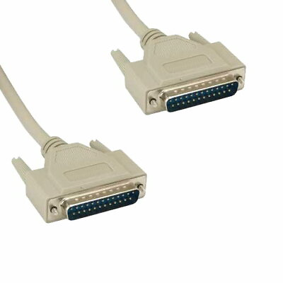 #ad KNTK 15ft DB25 to DB25 Cable RS232 Parallel Printer Serial SCSI Straight Through $19.44