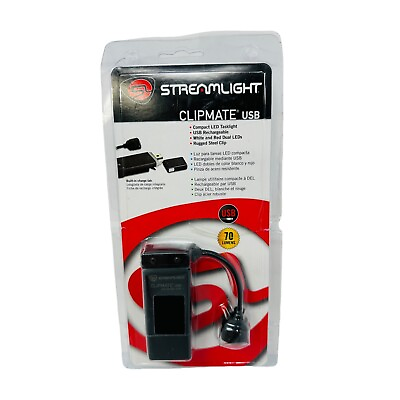 #ad Streamlight clipmate 61126 clip on light usb rechrargable led light $34.99