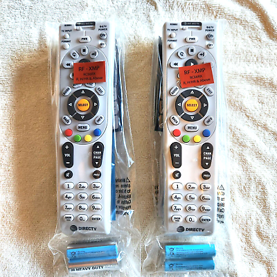 #ad DIRECTV RC66RX LOT OF 2 IR RF UNIVERSAL REMOTE CONTROLS BATTERIES INCLUDED $17.39