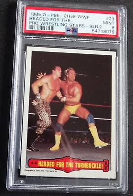 #ad 1985 OPC O Pee Chee WWF #23 Brutus Beefcake Hulk Hogan Wrestling Card PSA 9 $65.00