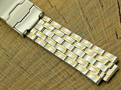 #ad Hadley Roma NOS Vintage Unused Watch Band Deployment Stainless 20mm Bracelet $35.10