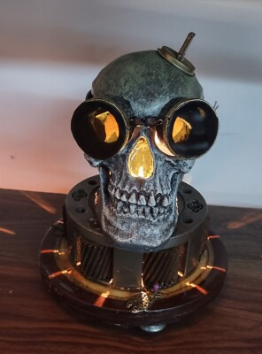 #ad STEAMPUNK Custom Made This Is An Industrial Age Style Skull Lamp. $300.00