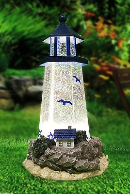#ad Acrylic LED amp; Water Spinning Lighthouse BO Light up 3AA Battery not Included. $111.94