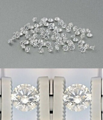#ad 17 Pcs Loose CVD Lab Grown Diamond 2.50 mm Round D to F IF Certified Diamond $40.04