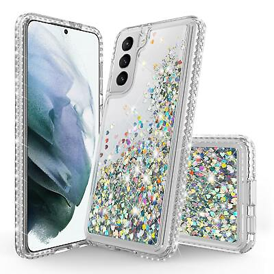 #ad Shinning Diamond Liquid Designed For Samsung Galaxy S21 Plus Case Diamond Clear $14.99