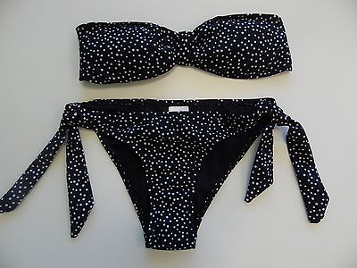#ad Black Polka Dot Bikini Size Small Swimming Suit $20.00