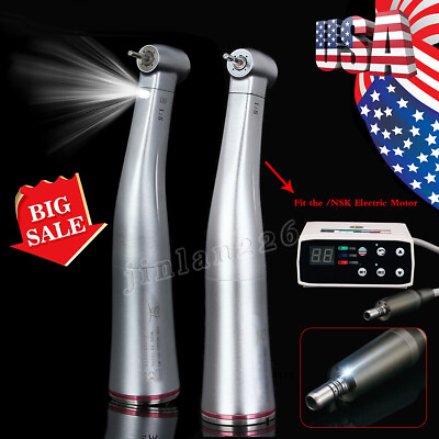 #ad Dental 1:5 Increasing Contra Angle Optic LED Handpiece Fit NSK Electric Motor KV $3.35