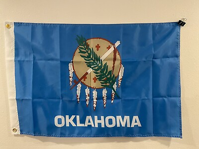 #ad 2 x 3 Feet State of Oklahoma 100D Polyester Flag USA Seller M1 $9.18