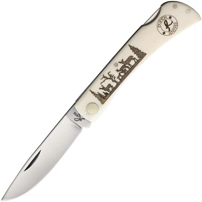 #ad Roper Knives Mini Work Folding Knife 2.75quot; 1065 Carbon Steel Blade Bone Handle $17.89