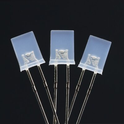 #ad 50pcs 2x5x7mm Square LED Diodes Diffused Rectangle White to Blue Light Emitting $4.08