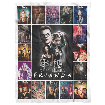#ad Buffy the Vampire Slayer Blanket Buffy friends Fleece Sherpa Blanket $55.95
