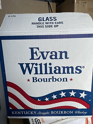 #ad Evan Williams Bourbon American Package Cardboard Box $29.99