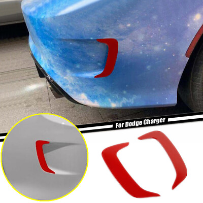 #ad For 2015 2023 Dodge Charger ABS Red Car Rear Bumper Spoiler Air Vent Trim Cover $36.76