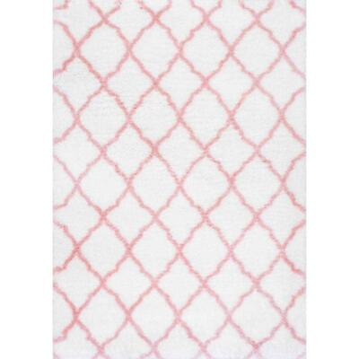 #ad nuLOOM Kids Rugs 7#x27;x9#x27; Imported Rectangle Machine Made Polyester Baby Pink $169.19