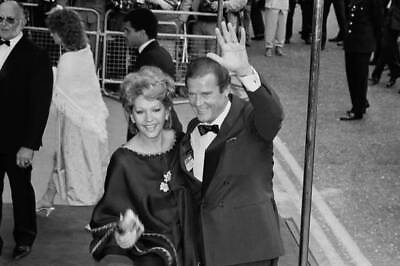 #ad English actor Roger Moore and his wife Luisa Mattioli at the premie Old Photo AU $8.50