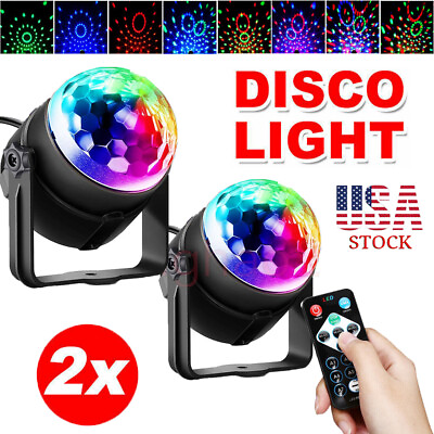 #ad 2x Disco Party Lights Strobe LED DJ Ball Sound Activated Bulb Dance Lamp Decor $14.99