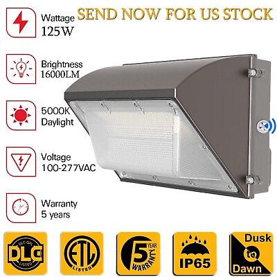 #ad 125Watt LED Wall Pack Industrial Lights Outdoor Security Lighting Fixture $77.00