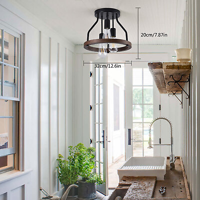 #ad Industrial Farmhouse Ceiling Lamp Vintage Cage Chandelier Pendant Light Fixture $43.61