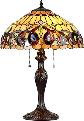 #ad CHLOE Lighting SERENITY Tiffany style Victorian 2 Light Table Lamp 16 Shade $170.47