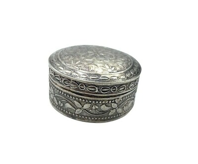 #ad Oman 800 Antique Round Flower Leaves 925 Sterling Silver Vintage Holder $94.99