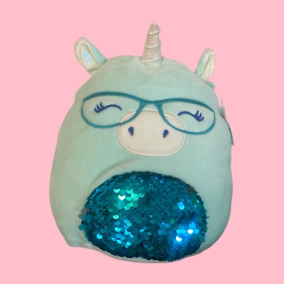 #ad NEW Target Exclusive Squishmallows Nyla Teal Unicorn Glasses 6quot; $10.99