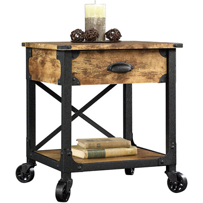 #ad New Better Homes and Gardens Rustic Country End Table Weathered Pine Finish $158.95