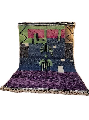 #ad 100% Wool Hand Woven Beni Ouarin Moroccan Style Wool Rug 3x2m 6’6”x9’8” $450.00