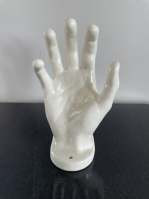 #ad VTG 1970s Nancy Funk Ceramics Soap Holder Open Hand Wall Mount 6quot; $45.00