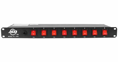 #ad American DJ PC 100A 8 Switch Rack Mount On Off AC Power Strip Source $37.95