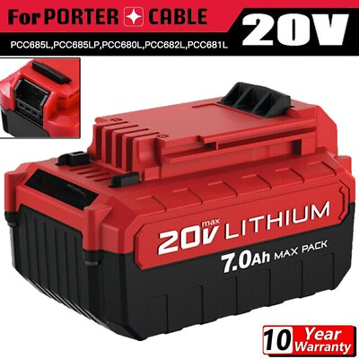 #ad NEW 7.0Ah 20 Volt Lithium Ion Battery for PORTER CABLE 20V Max PCC680L PCC685L $24.98