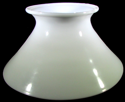 #ad Antique 8 1 8quot; Opal White Glass Slant Lamp Shade with Rolled amp; Flared Top Rim $30.00