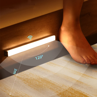 #ad Motion Sensor Light Wireless LED Night Lights Bedroom Decor Light Detector Wall $30.37