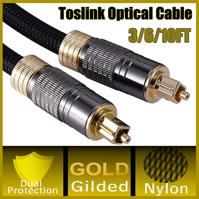 #ad Toslink Optical Cable Digital Audio Sound Fiber Optic SPDIF Cord Wire Dolby DTS $8.85