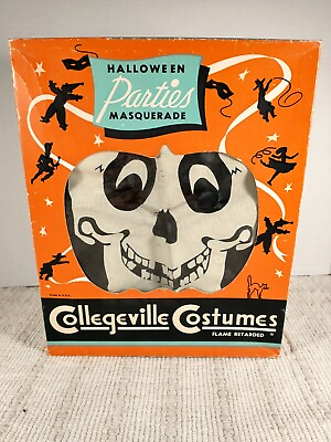 #ad Vintage Collegeville Costumes Skeleton Costume Adult Size Small $140.00