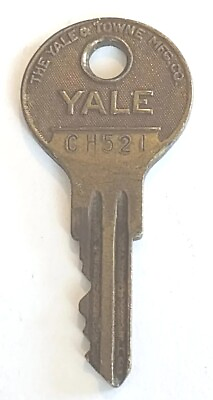 #ad Vintage Brass Key YALE TOWNE CH521 Appx 1 5 8quot; Padlocks Cabinet Desk Case Box $9.74