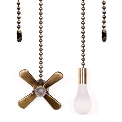 #ad Ceiling Fan Pull Chain Fan Pulls Set with Connector 2 PCS 12 Inches Beaded ... $15.78