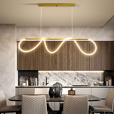 #ad #ad Modern Line Pendant Light Ceiling Hanging Lamp Kitchen Dining Room Art Decor $87.78