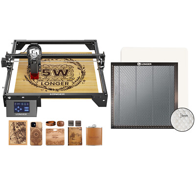 #ad Longer Ray5 5W laser engraver with 400*400mm honeycomb panel $251.99