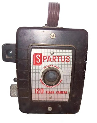 #ad Antique Camera 1950s Spartus 120 Flash Bakelite Medium Format Retro Photography $25.00