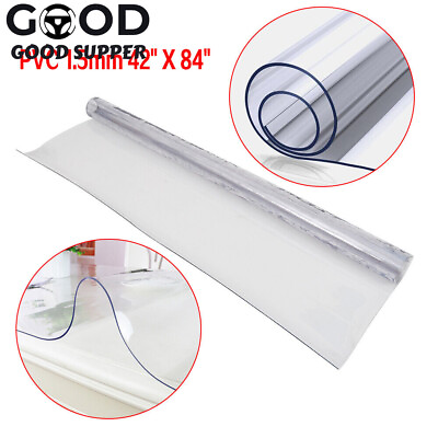 #ad Fitted Plastic Desk Cover Clear PVC Vinyl Table Protector 1.5mm Thick Waterproof $37.84