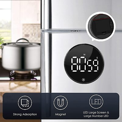 #ad NEW LED Digital Timer Magnetic Countdown Stopwatch Gym Kitchen Cooking Alarm $11.31