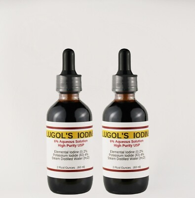 #ad Lugol#x27;s Iodine Solution 2% 2 oz Two Pack 2 bottles $18.95