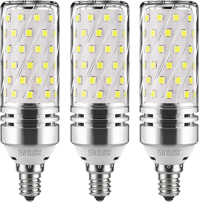 #ad GEZEE E12 LED Corn Bulbs15W LED Candelabra Light Bulbs 120 Watt Equivalent 150 $22.10