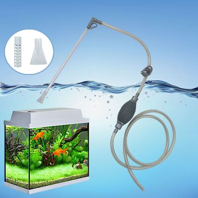 #ad Aquarium Siphon Semi auto Water Change Changer Fish Tank Water Gravel Filter $8.67