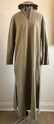 #ad DEVA LIFEWEAR Pure Cotton Vintage Long Caftan Hooded Size S M $39.95