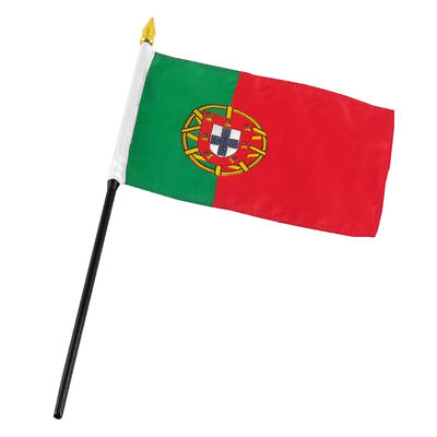 #ad 4quot;x6quot; Portugal Stick Flag Table Staff Desk Table $6.39