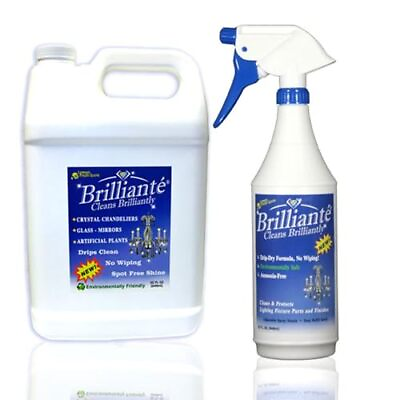 #ad BRILLIANTÉ Crystal Chandelier Cleaner Manual Sprayer 32oz Spray Bottle amp; Gall... $94.12