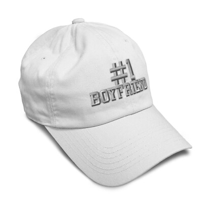 #ad Soft Women Baseball Cap Number #1 Boyfriend Embroidery Dad Hats for Men $25.99