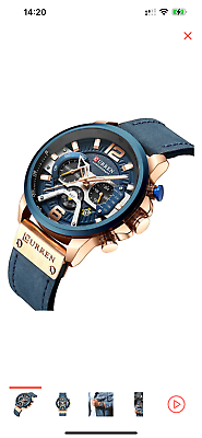 #ad quartz metal watch bracelet leather metal for men $200.00