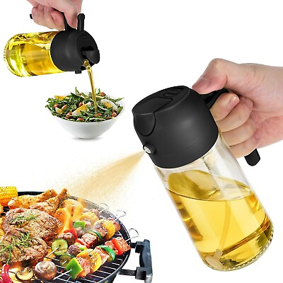 #ad 16Oz Oil Dispenser Bottle for Kitchen 2 in 1 Olive Oil Dispenser and Oil Spray $14.47